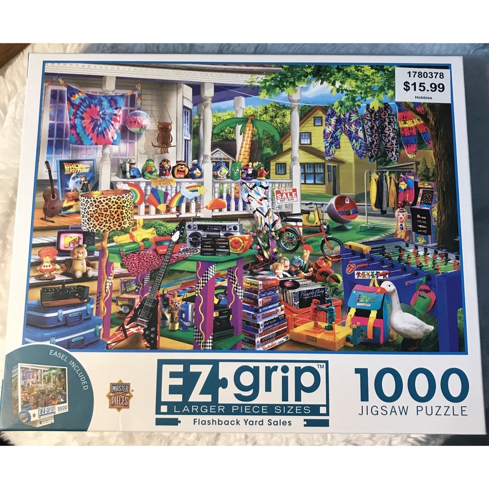 MasterPieces Flashback Yard Sales 1000 Piece Jigsaw EZ Grip Puzzle Complete